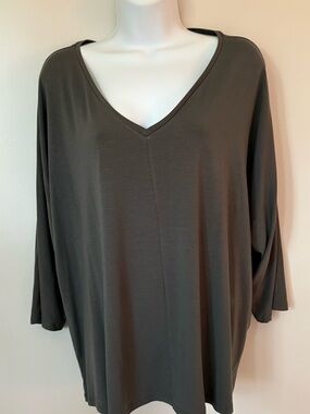 Eileen Fisher V-Neck Relaxed Dolman Sleeve Top